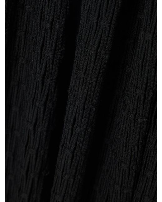 Alaïa Black Open-Knit Tapered Pants