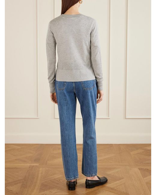 Totême Gray Lyocell-Blend Cardigan