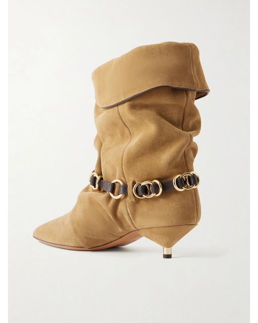 Isabel Marant Natural Edrik Suede Ankle Boots