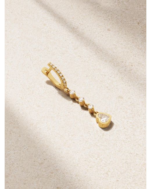KIMAI Metallic Heart Lover 18-Karat Recycled Laboratory-Grown Diamond Single Earring