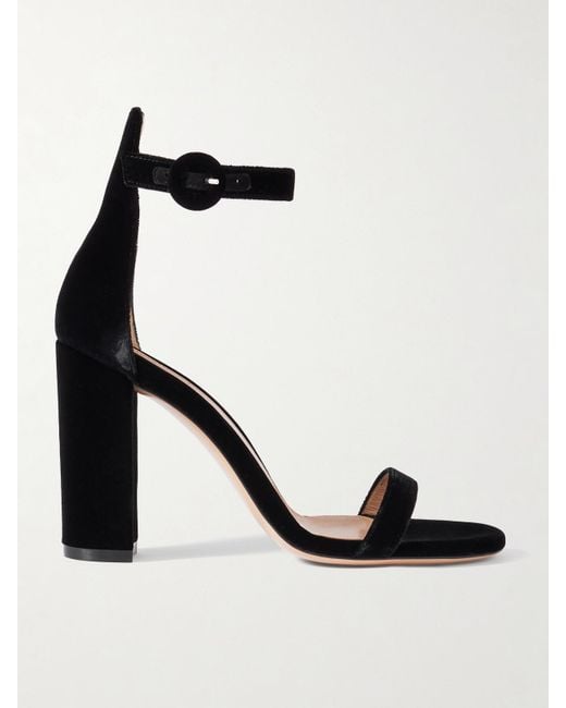 Sandales En Velours Gaeta 105 Gianvito Rossi en coloris Black