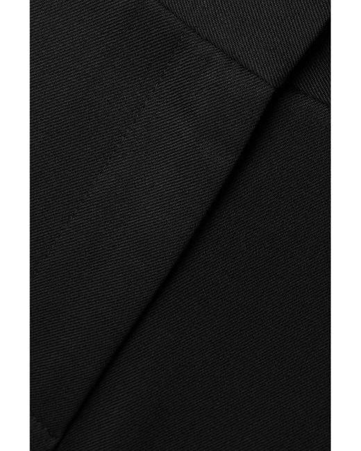 Nili Lotan Black Tel Aviv Wool-Blend Twill Straight-Leg Pants