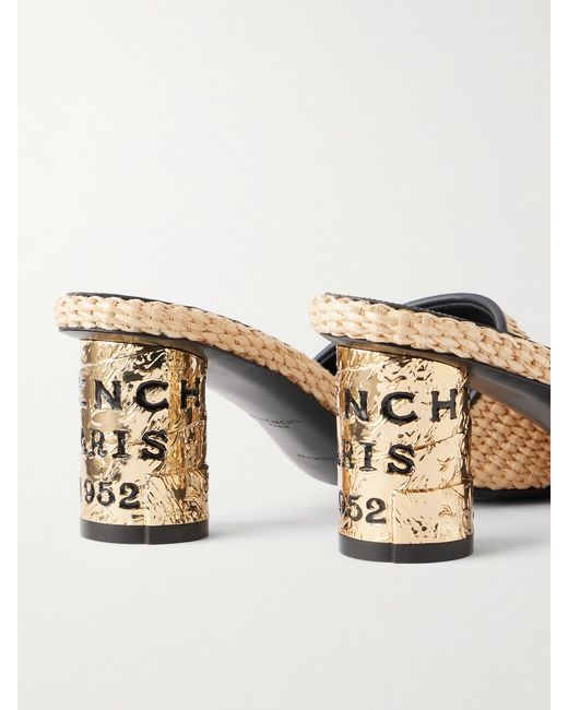 Givenchy Natural Tape Raffia Mules