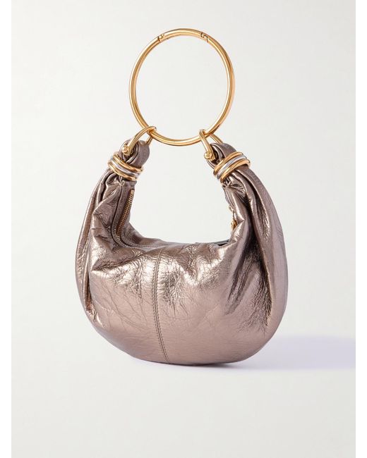 Chloé Pink Bracelet Embellished Leather Shoulder Bag