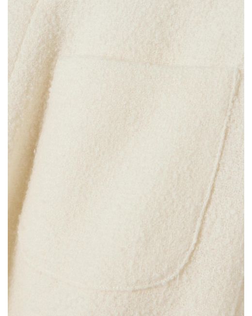 LIBEROWE Natural Alba Wool-Blend Tweed Wide-Leg Pants