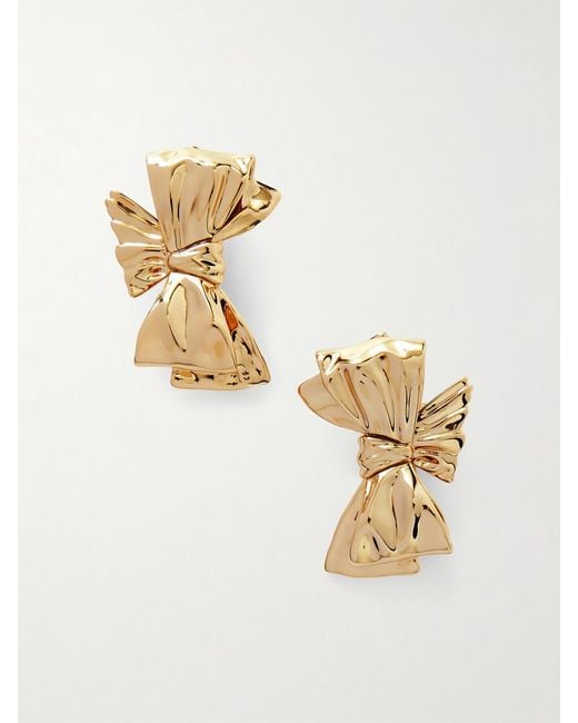 Jennifer Fisher Metallic Bow-Plated Clip Earrings
