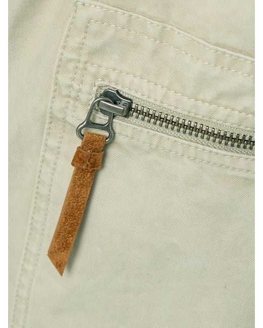 Pantalon Cargo Droit En Toile De Coton À Plis Kanna Isabel Marant en coloris White