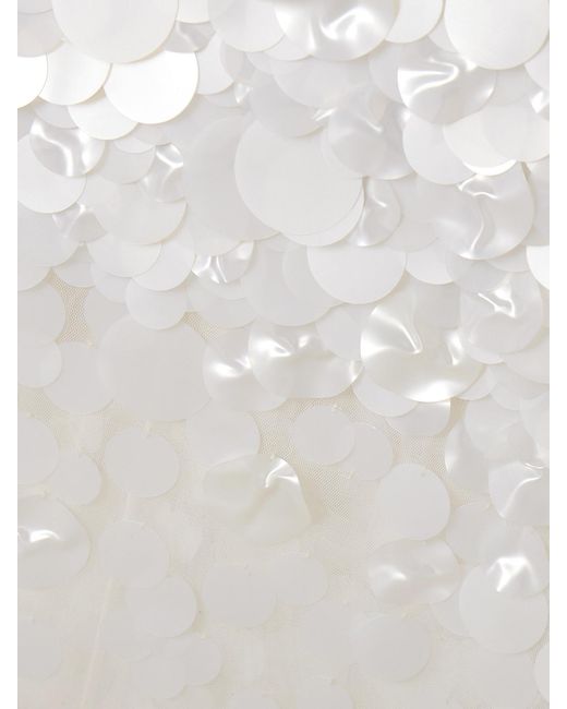 retroféte White Mischa Embellished Tulle Midi Dress