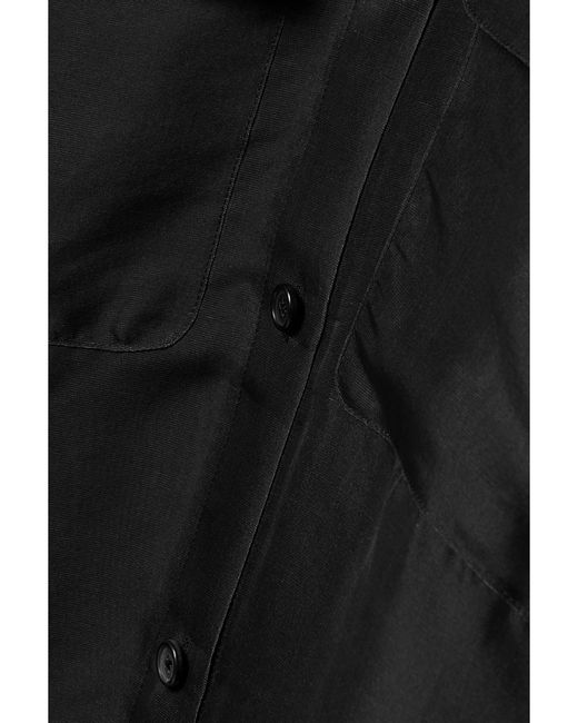 Khaite Black Missa Oversized Silk-Organza Shirt