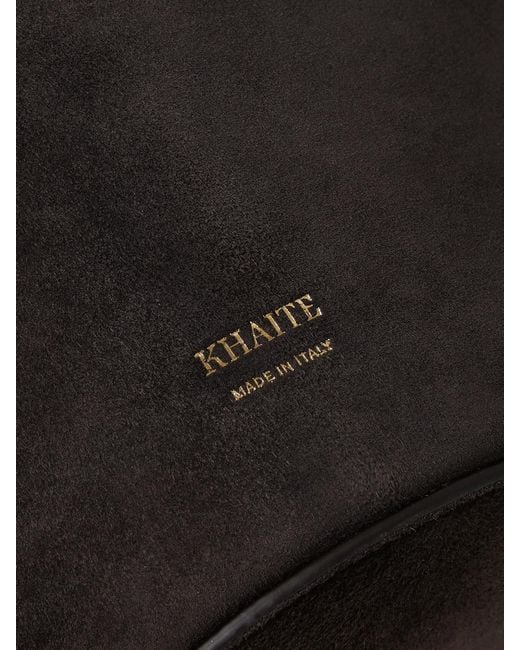 Khaite Black Lotus Mini Tote Aus Veloursleder