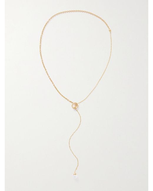 Gucci White Blondie-Tone Pearl-Like Necklace