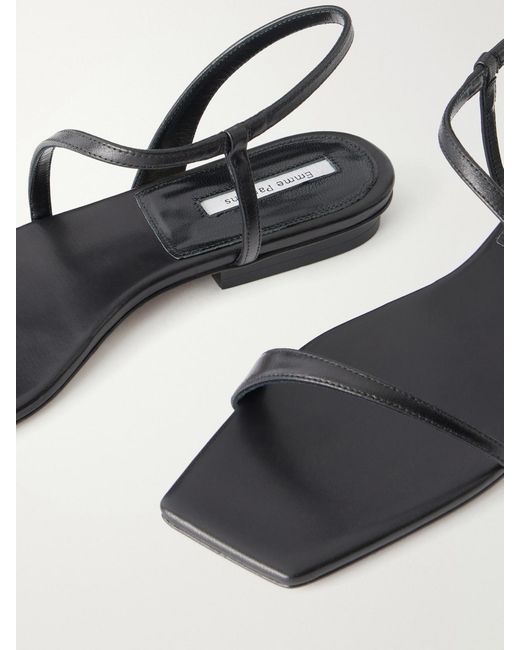 Emme Parsons Black Delice Leather Sandals