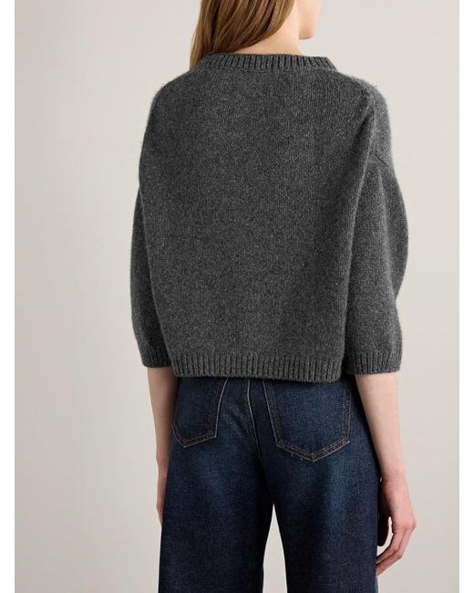 Khaite Gray Sabina Cashmere Sweater