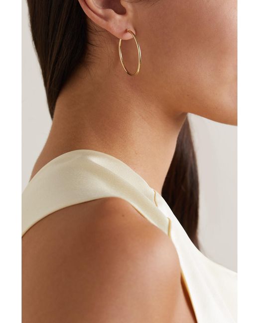 Mateo White Large 14-Karat Pearl Hoop Earrings