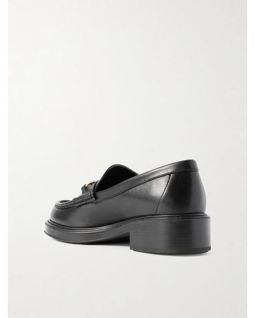 Gucci Black Horsebit Leather Loafers