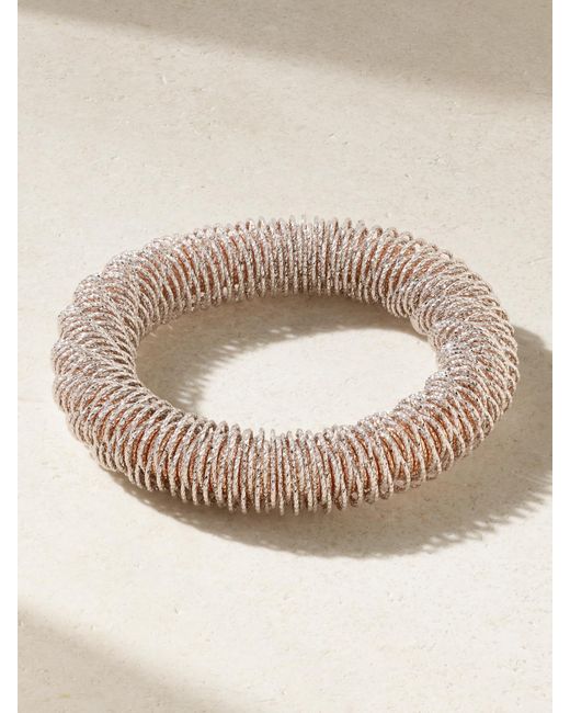 Carolina Bucci Natural K.I.S.S. Large Armband Aus 18 Karat Rosé- Und Weißgold
