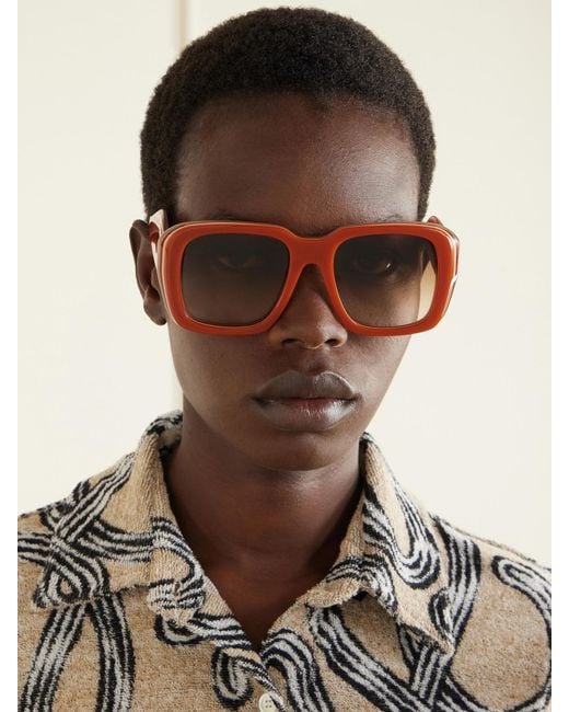 Loewe Brown Paula's Ibiza Square-Frame Acetate Sunglasses