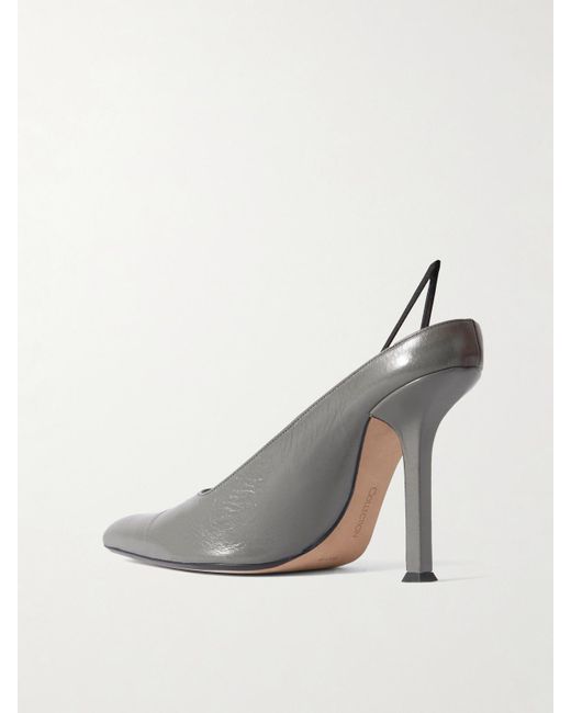 Calvin Klein White Suki Convertible Crinkled-Leather Pumps