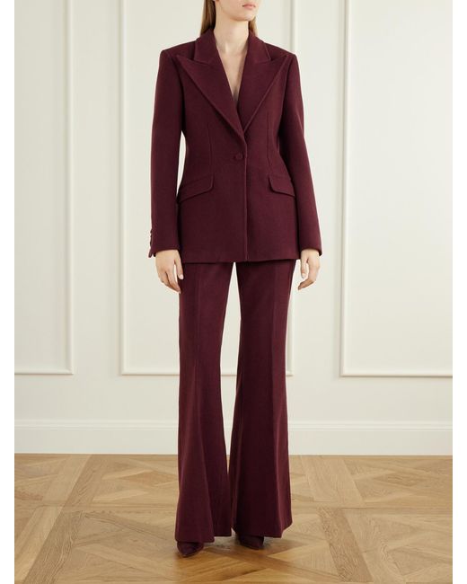 Gabriela Hearst Rhein Cashmere And Wool-Blend Flared Pants