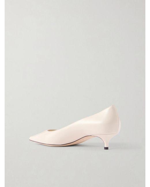 Jimmy Choo Natural Amelia 30 Leather Pumps
