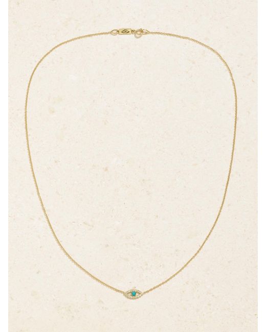 Jennifer Meyer Natural Evil Eye Mini 18-Karat Diamond And Necklace
