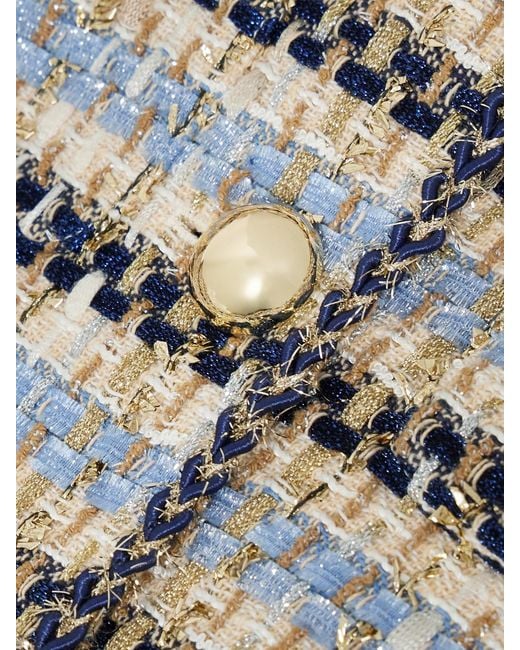 Veronica Beard Gray Sumira Metallic Tweed Jacket
