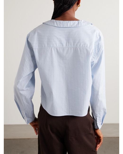 Deiji Studios Blue Striped Organic Cotton Shirt