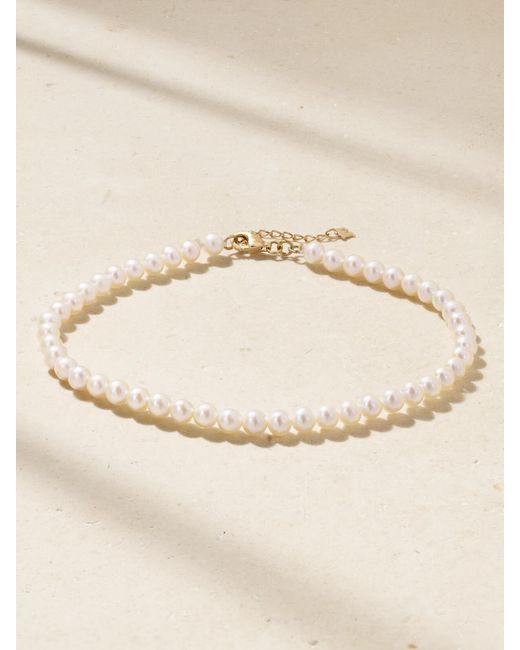Mateo Natural Not Your Mother's 14-Karat Pearl Anklet