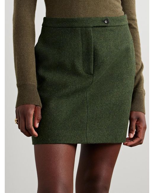 Bally Green Wool Mini Skirt