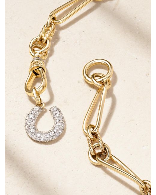 Lucy Delius Natural Twisted Chain, Horseshoe And Heart Convertible 14-Karat, Rhodium-Plated, Ruby And Diamond Necklace