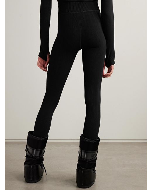CORDOVA Black Sol Ribbed-Knit Leggings