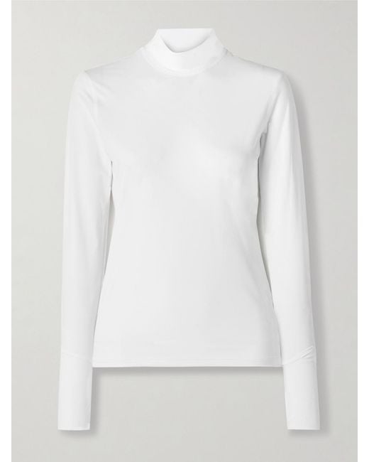 Aztech Mountain White Next To Skin Stretch-Jersey Turtleneck Base Layer