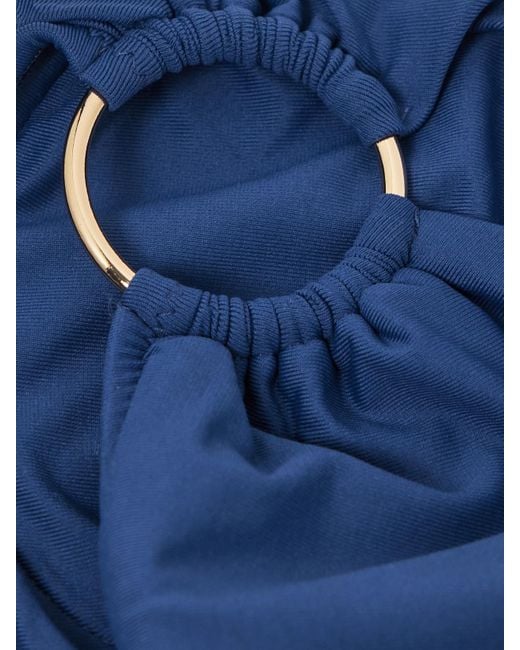 Melissa Odabash Blue Brussels Bügel-Bikini-Oberteil Mit Verzierung