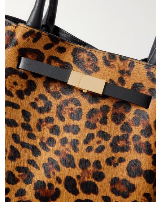 DeMellier London Brown New York Große Tote Aus Veloursleder Mit Leopardenprint