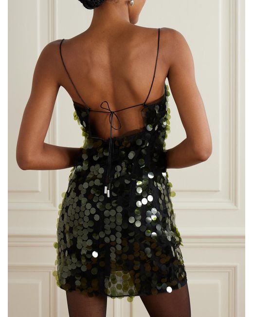 16Arlington Green Fia Paillette-Embellished Tulle Mini Dress