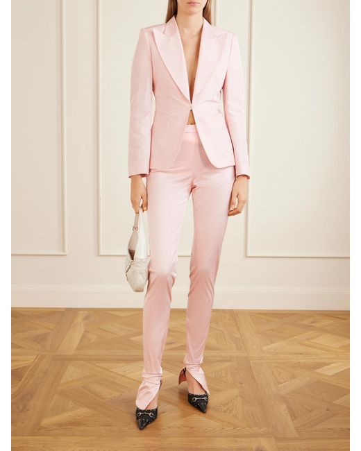 Gucci Pink Silk-Satin Blazer