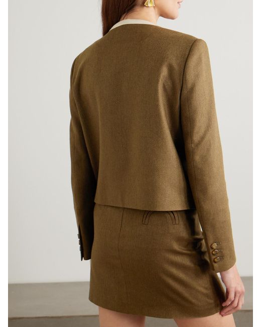 Blazé Milano Natural Renard Shamo Jacke Aus Seide Mit Paspeln