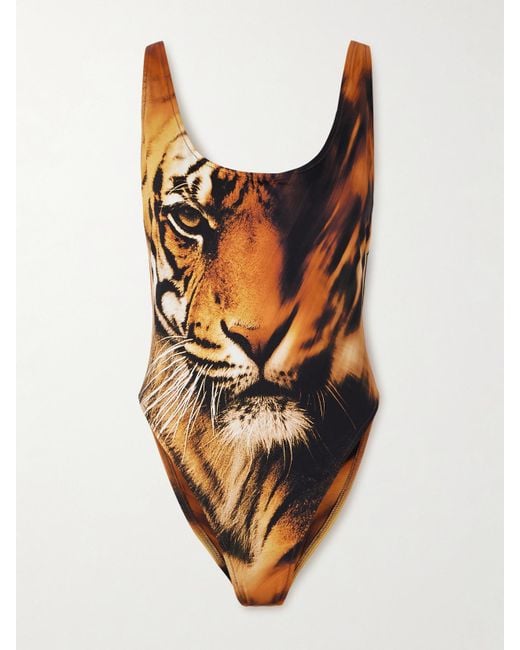 Skims Multicolor Roberto Cavalli Signature Swim Scoop Neck One Piece