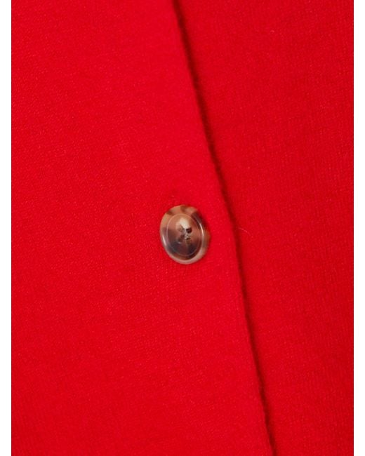 La Ligne Red Mateo Cashmere-Blend Cardigan