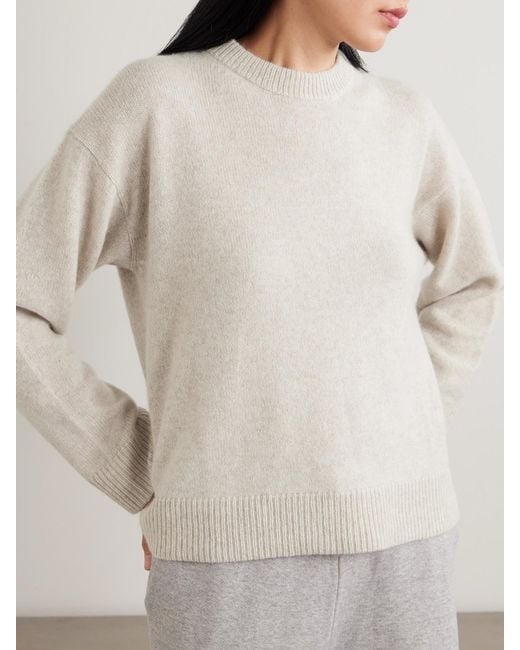 The Elder Statesman White Zuma Cashmere Sweater