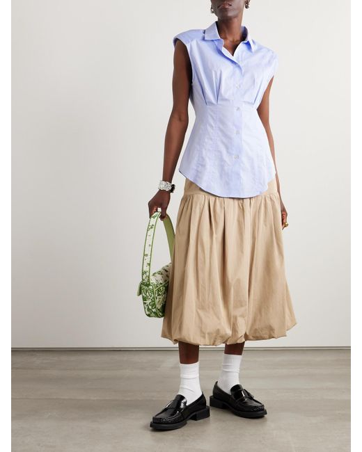 Chemise En Serge De Coton À Plis Kendra Sea en coloris Blue