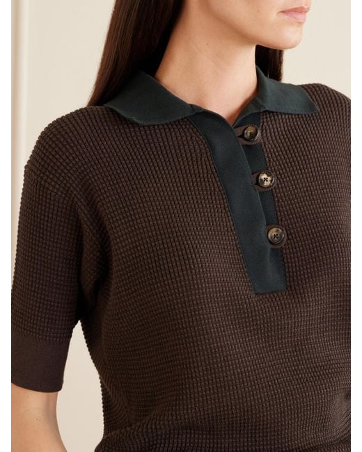 J.W. Anderson Black Cotton-Blend Polo Shirt