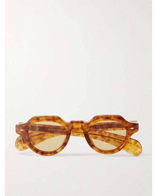 Jacques Marie Mage Brown Kellerman Round-Frame Acetate Sunglasses