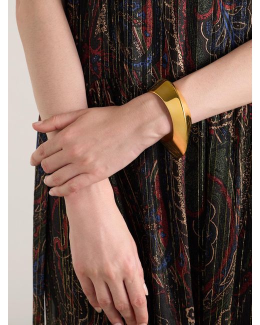 Saint Laurent Metallic Goldfarbener Armreif