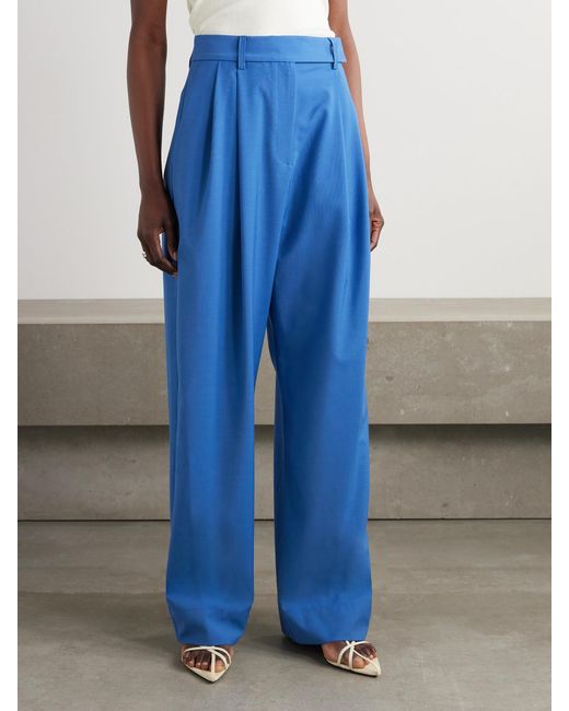 Esse Studios Blue Pleated Woven Pants