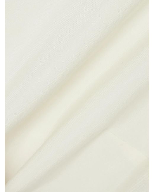 St. Agni White Open-Back Lenzing Lyocell And Ecovero-Blend Twill Top