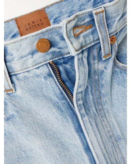 Jamie Haller Blue The Fan Mid-Rise Wide-Leg Jeans