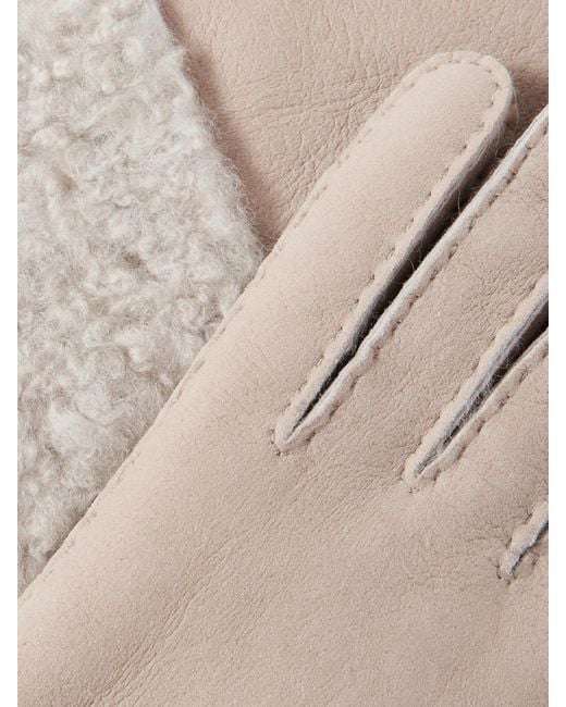 Brunello Cucinelli Natural Shearling Gloves