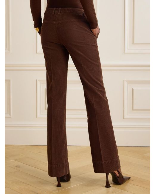 Saint Laurent Brown Cotton-Corduroy Bootcut Pants
