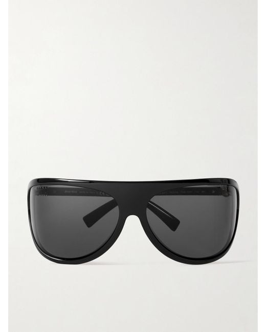 Miu Miu Black Oversized D-Frame Acetate Sunglasses